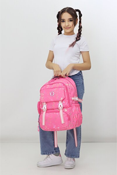 proXbag حقيبة مدرسية للبنات، حقيبة ظهر للمدرسة الابتدائية بغطاء لامع بنمط ورق...