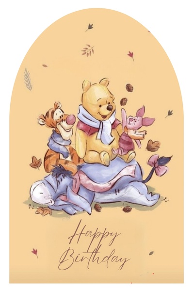Nice events Winnie The Pooh arka fon 100x60 cm ölçülerinde
