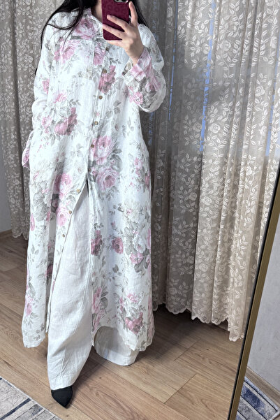 yusracollectionn Italian K Linen Relaxed Fit Loose Trousers