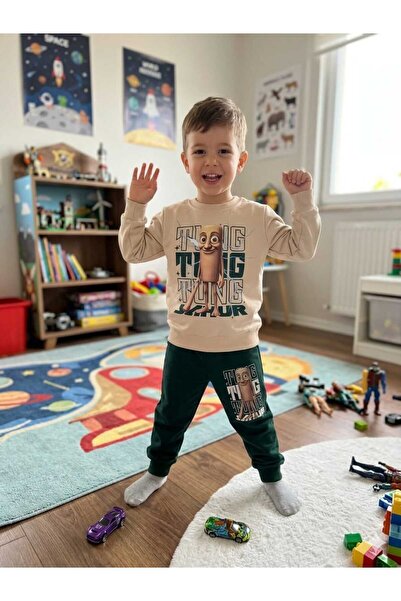 bubiee baby Boy's Two-Thread Seasonal Children's Tracksuit Set