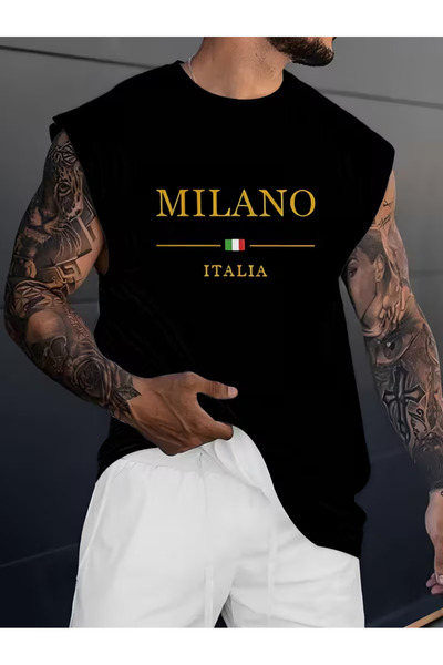 valeriae Ανδρικό αμάνικο μπλουζάκι της σειράς Premium με vintage εφέ και άνετ...