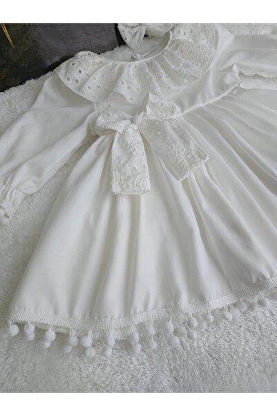 Elwirababyboutiqe Φόρεμα με πομπόν και λεπτομέρειες σε σχέδιο φιόγκου