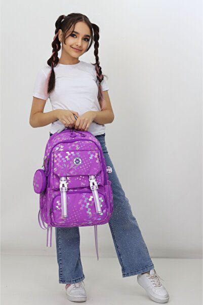 Probag Παιδική Σχολική Τσάντα Μωβ Γυαλιστερό Σακίδιο Πλάτης Δημοτικού Σχολείο...