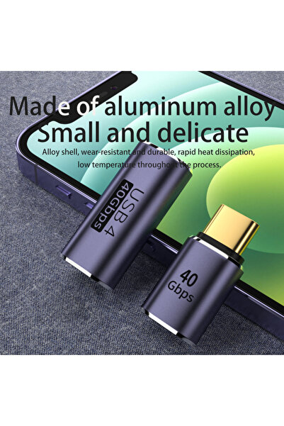 LivX USB4 40Gbps L Tip Type-C Adaptör – 8K 60Hz 240W PD OTGC