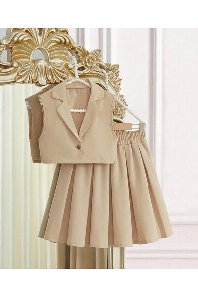 shop Gabardin Yelek & Etek Takımı kız çocuk 2 li kombin