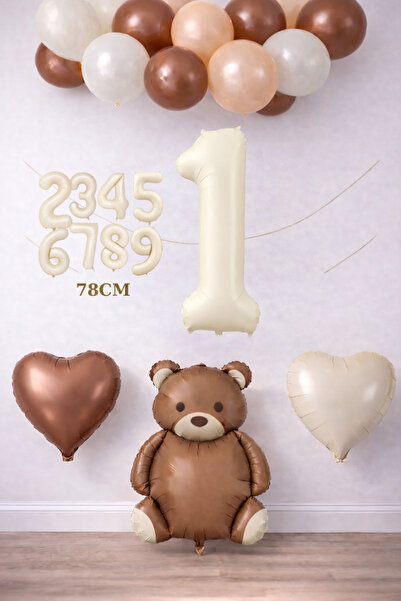 BALON DİYARI Σετ μπαλονιών γενεθλίων με θέμα το αρκουδάκι για όλες τις ηλικίε...