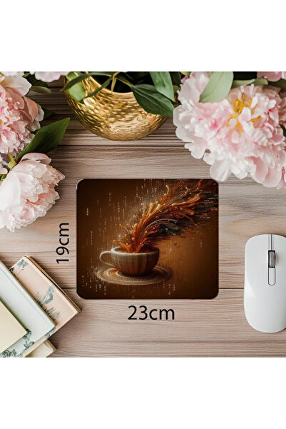 Empressco Mousepad cu linie de cod fluid și picături de cafea - 19x23cm 2mm d...