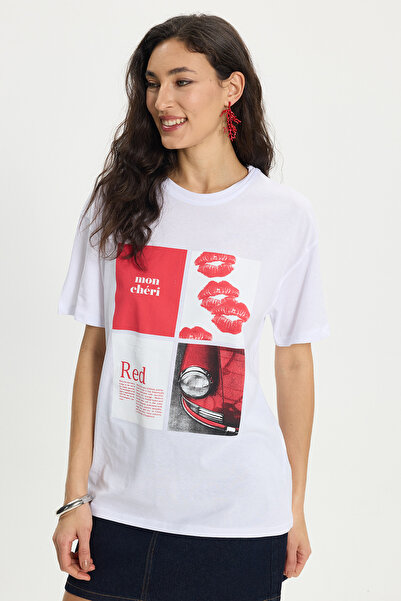 Tudors Γυναικεία μπλούζα με φαρδιά γραμμή, 100% βαμβακερή, με λαιμόκοψη ποδηλ...