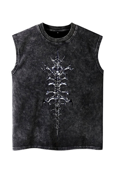 valeriae Ανδρικό αμάνικο μπλουζάκι της σειράς Premium με vintage εφέ και άνετ...