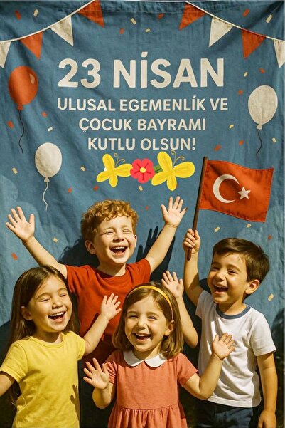 Renkli Dükkan2 23 nisan afiş 70 x 100