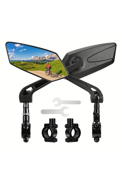 Avex Σετ 2 καθρεφτών οπισθοπορείας για ποδήλατα, ρυθμιζόμενοι 360 μοίρες, μαύ...