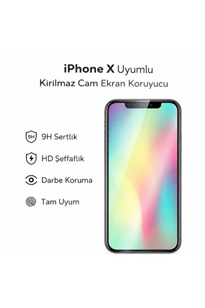 Avcı Teknoloji Market iPhone X Compatible Shatterproof Glass Screen Protector...