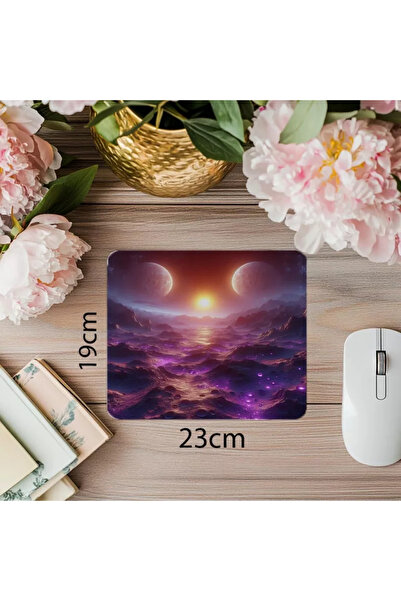 Empressco Mouse Pad cu crater colorat violet - 19x23 cm 2 mm Mouse Pad rectan...