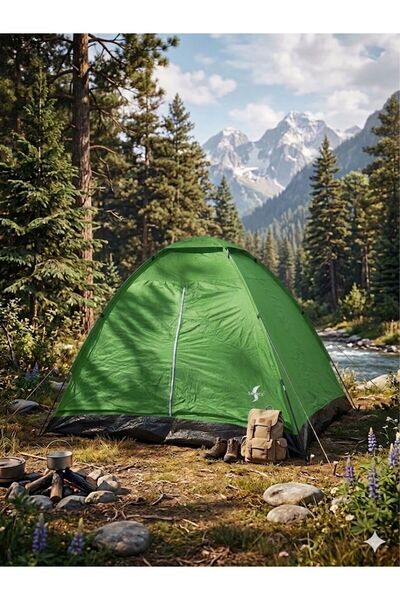 Solano Savage 3 Kişilik Kamp Çadırı - 210x190x130 cm - 4 Mevsim Su Geçirmez O...