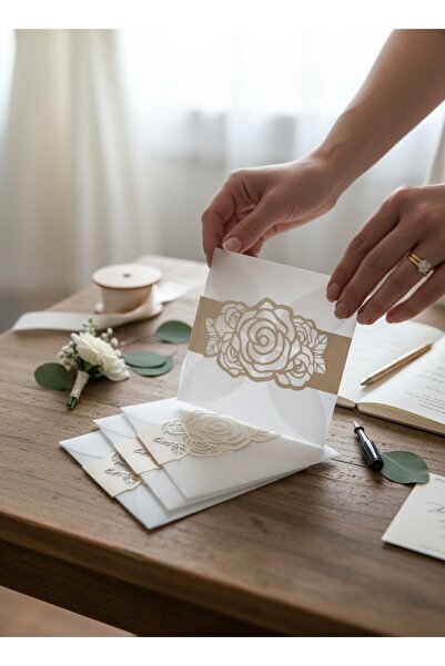 Armada Σετ 30 διαφανών πτυσσόμενων τετράγωνων φακέλων πρόσκλησης (10x10 εκ.) ...