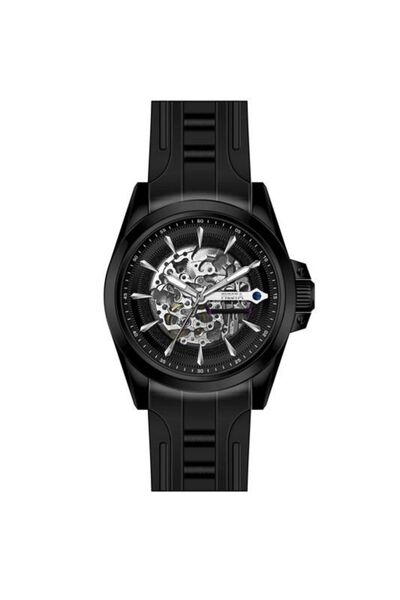 FİESTA SAAT Fiesta Black & Navy Blue Skeleton Men's Wristwatch – Steel Case |...