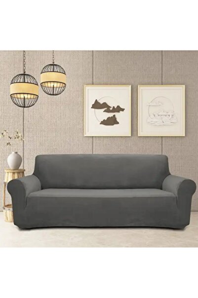Avex Καθολικό Κάλυμμα για Στάνταρ Καναπέ με 3 Θέσεις, Απομίμηση Βελούδου, Γκρ...