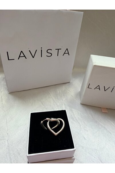 Lavista Silver Kalp Charm Halka Gümüş Küpe