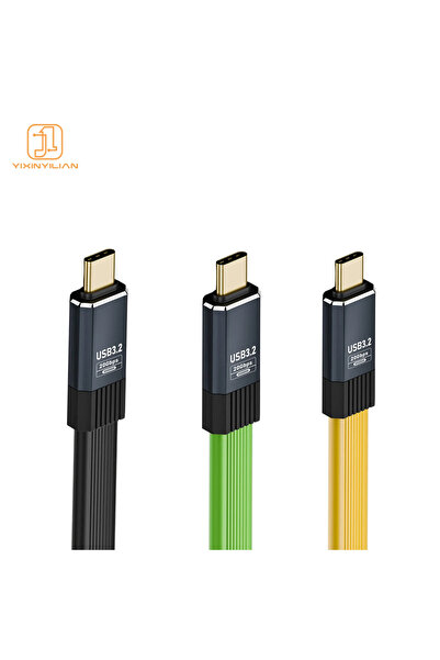 LivX USB C to USB C Esnek FPC Kablo 80cm, 100W PD Hızlı Şarj, USB 3.2 20Gbps 8K@60Hz DZD
