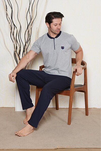 Pyjama Familya Men's Short Sleeve Cotton Pajamas Set