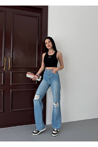 Aida Fashion Diz lazer palazzo jeans