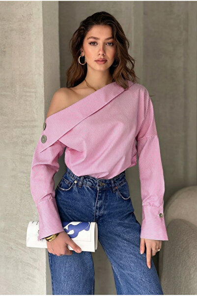 New Now ΠΟΥΚΑΜΙΣΟ ΜΕ ΣΧΕΔΙΑΣΜΟ ΣΤΑΥΡΩΤΟΥ ΓΙΑΚΑ ΚΑΙ ΛΕΠΤΟΜΕΡΕΙΕΣ ΜΕ ΚΟΥΜΠΙΑ