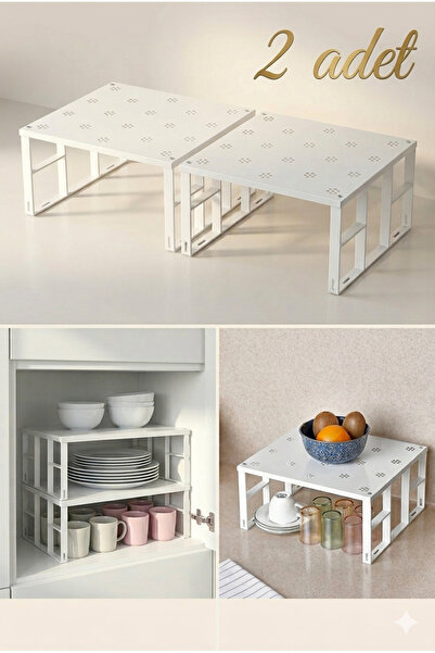 CK House Οργανωτής Ντουλάπας Μεταλλικός Οργανωτής Ραφιών Πρακτικό Σετ (2 Τεμά...