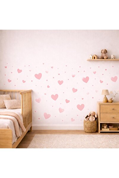 DECOMALL (PP-132) Kemerli Çizgili Yarım Duvar Sticker – Bebek & Çocuk Odası Kendinden Yapışkanlı Duvar Dekoru