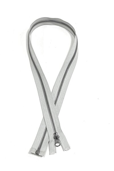 karantuhafiye Φερμουάρ για παλτό / 70 εκ. / Γκρι χρώμα με καπνιστό νήμα