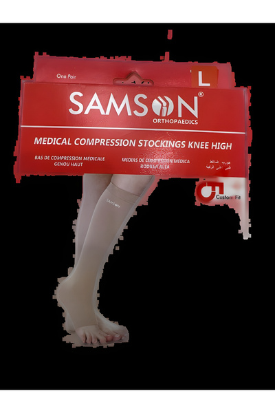 Samson جوارب ضغط طبية لتقويم العظام تصل إلى الركبة مقاس كبير