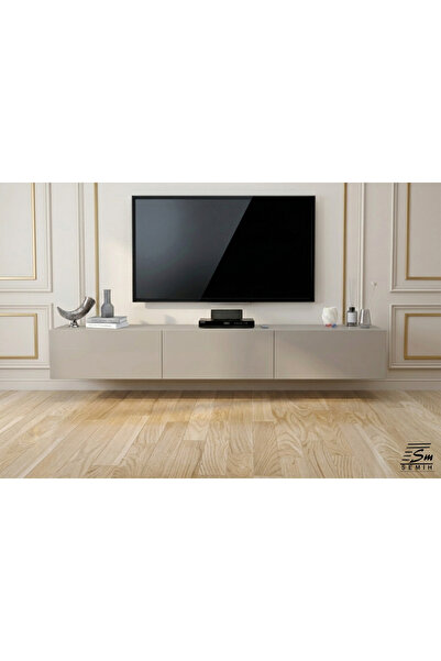 SEMİH MOBİLYA Modern Mdf Duvara Monte 180 cm Kumtaşı TV Ünitesi – Minimalist ...