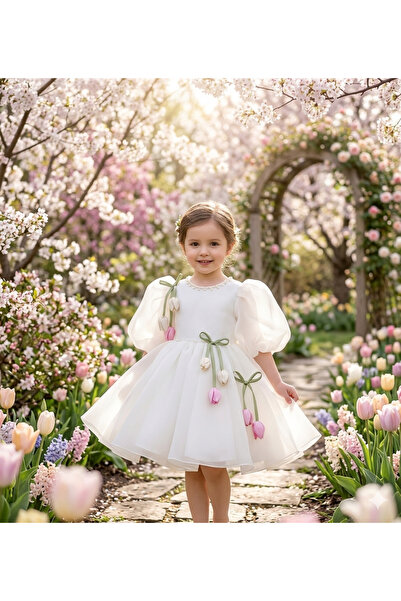 Luneria Dress Kız çocuk abiye mezuniyet elbisesi Lale
