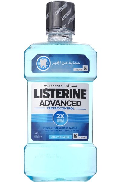 Listerine غسول فم مطهر للتحكم في الجير، 250 مل، غسول فم متقدم للتحكم في الجير...