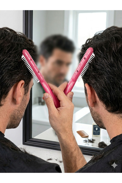 efmues Ξυράφι κομμωτηρίου, χτένα με λεπίδα ξυραφιού για κούρεμα μαλλιών