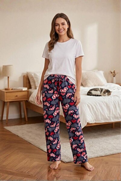 Betimoda Γυναικείο φλις πάτο πιτζάμα Χειμερινό ελαστικό μονό πάτο μέσης