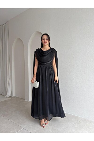 Mooi Butik ZUZANNA Μάξι Φόρεμα 9069 - Μαύρο