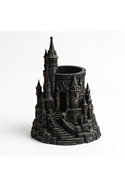 Teknik Durak Hogwarts Temalı Şato Kalemlik - Dekoratif Masa Üstü Organizer ve...