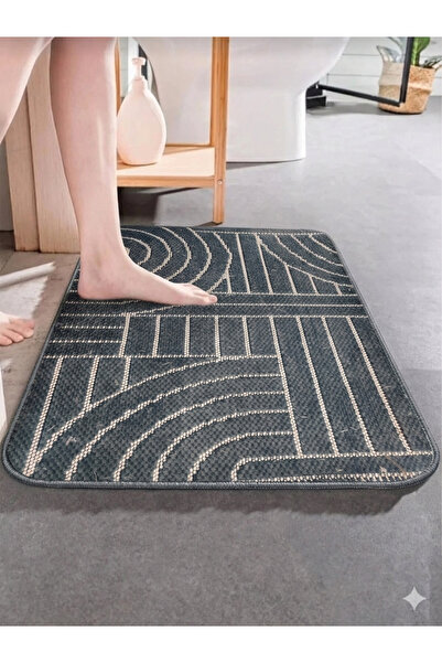 new colourse Αντιολισθητική βάση, Μονόχωρο χαλάκι πόρτας μπάνιου 40x60