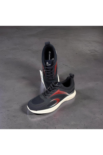 LETOON Pantofi sport pentru bărbați, cu partea superioară din plasă, cu șiret...