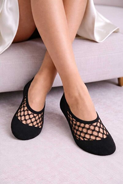 gigigiyim Women's Ballerina Socks with Mesh Detail