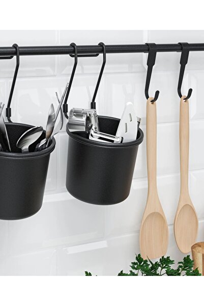 IKEA QUİCK Asılabilir Ray Kaşıklığı 14x16 Cm Mutfak Rayı İçin Kaşıklık Çatal ...