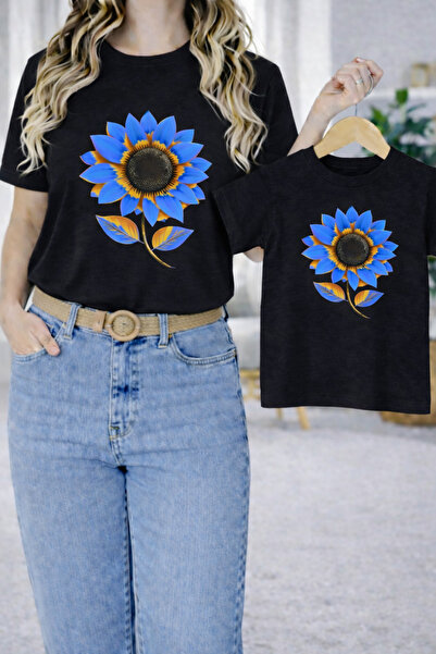 VODEXA Majka Unisex Dječja Kombinacija Oversize T-Shirt Majica za Dvoje PLAVI...