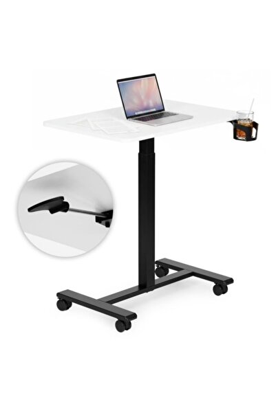 KESNUP Κινητό γραφείο με ρόδες, ρυθμιζόμενο ύψος, 70 x 48 x 71,5 - 112 εκ., χ...