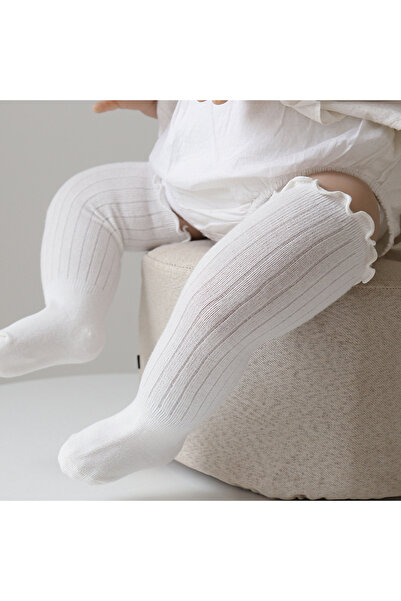 MiniKids Πολύχρωμες πλεκτές κάλτσες λευκές