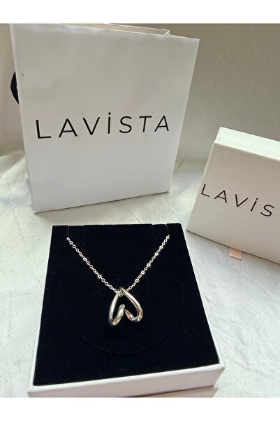 Lavista Silver Doğal Şekilli Kalp Gümüş Kolye