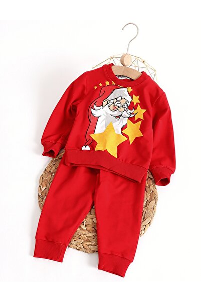 MiniKids Βελούδινο σετ Άγιος Βασίλης με αστέρια