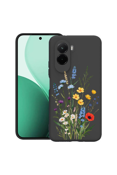 bestcase Υπέρλεπτη Θήκη για Poco M7, Χαριτωμένο Ανθοδέσμη με Λουλούδια, 31196...