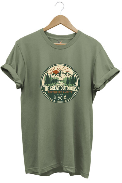 onsrawear Unisex Vintage Camping Nature the Great Outdoors Adventurer Bear Pr...