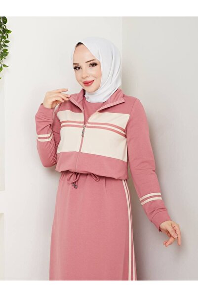 moda4b Σετ 2 τεμαχίων Αθλητικό Φόρεμα Τεσεττούρ – Βαμβακερό ύφασμα με λεπτομέ...