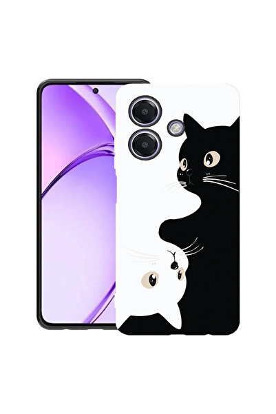 bestcase Υπέρλεπτη Θήκη για OPPO A40 / A40M / A60 5G, Μαύρες & Λευκές Γάτες, ...